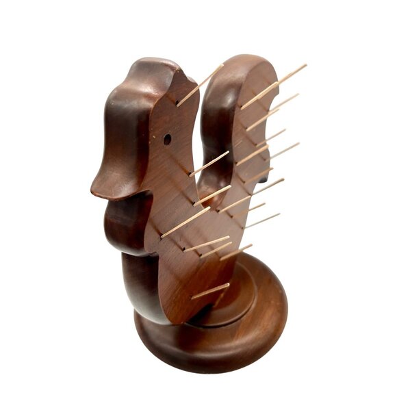 Handmade Margaret Studios Wooden Rooster Chicken Toothpick Holder Cottagecore - Picture 4 of 7